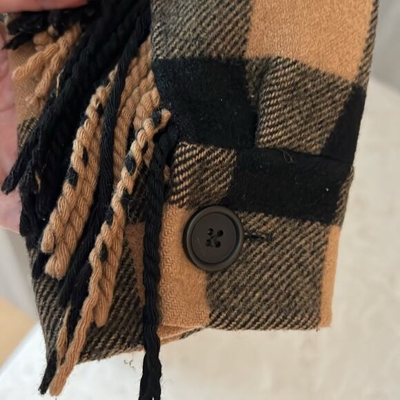 $640 SANDRO Feny Coat Jacket Shacket barn coat plaid FR 38 / US medium - Picture 13 of 15